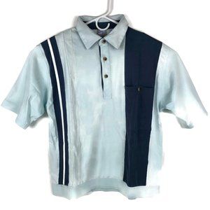 VTG Haband Casual Joe Mens Blue Polo Size Large